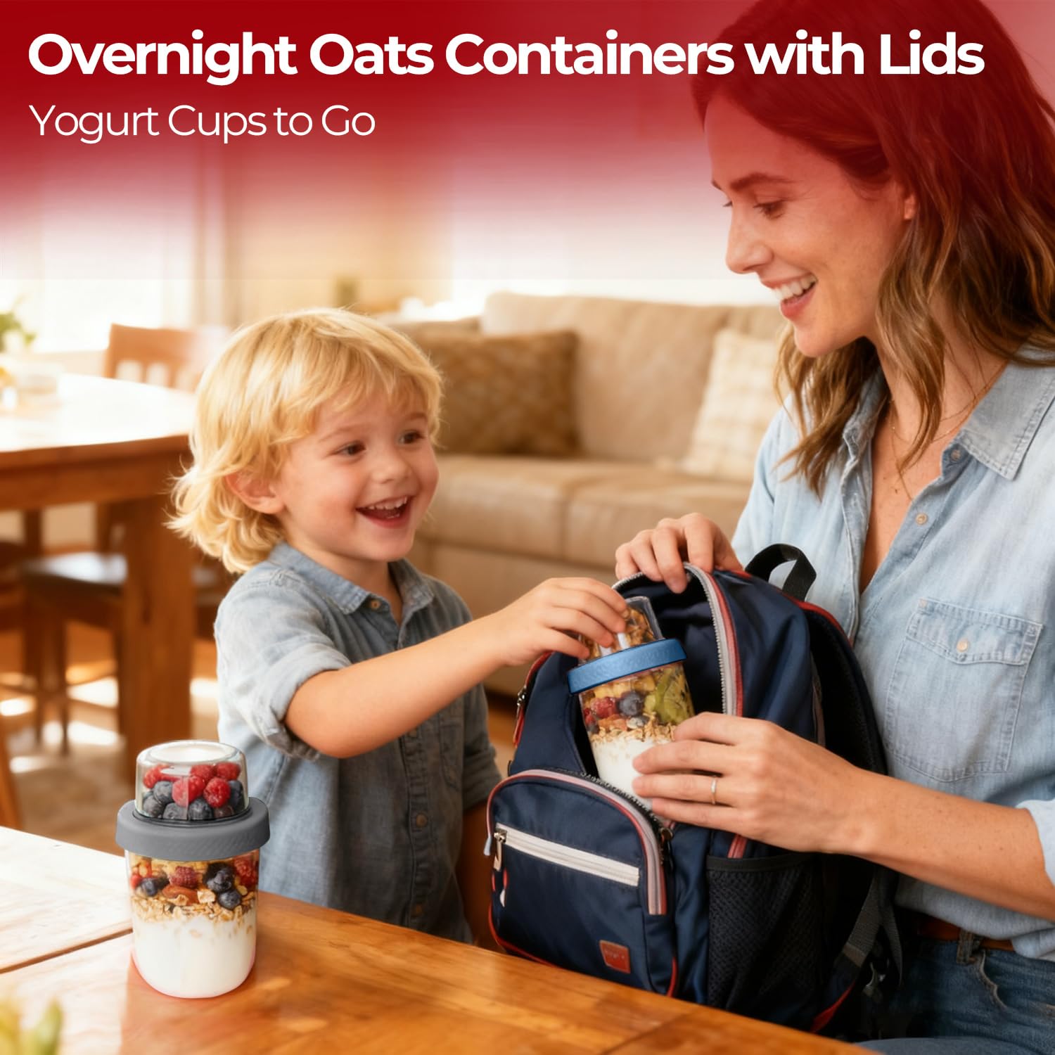 KTMAMA jars provide versatile storage for yogurt, fruit, and toppings.