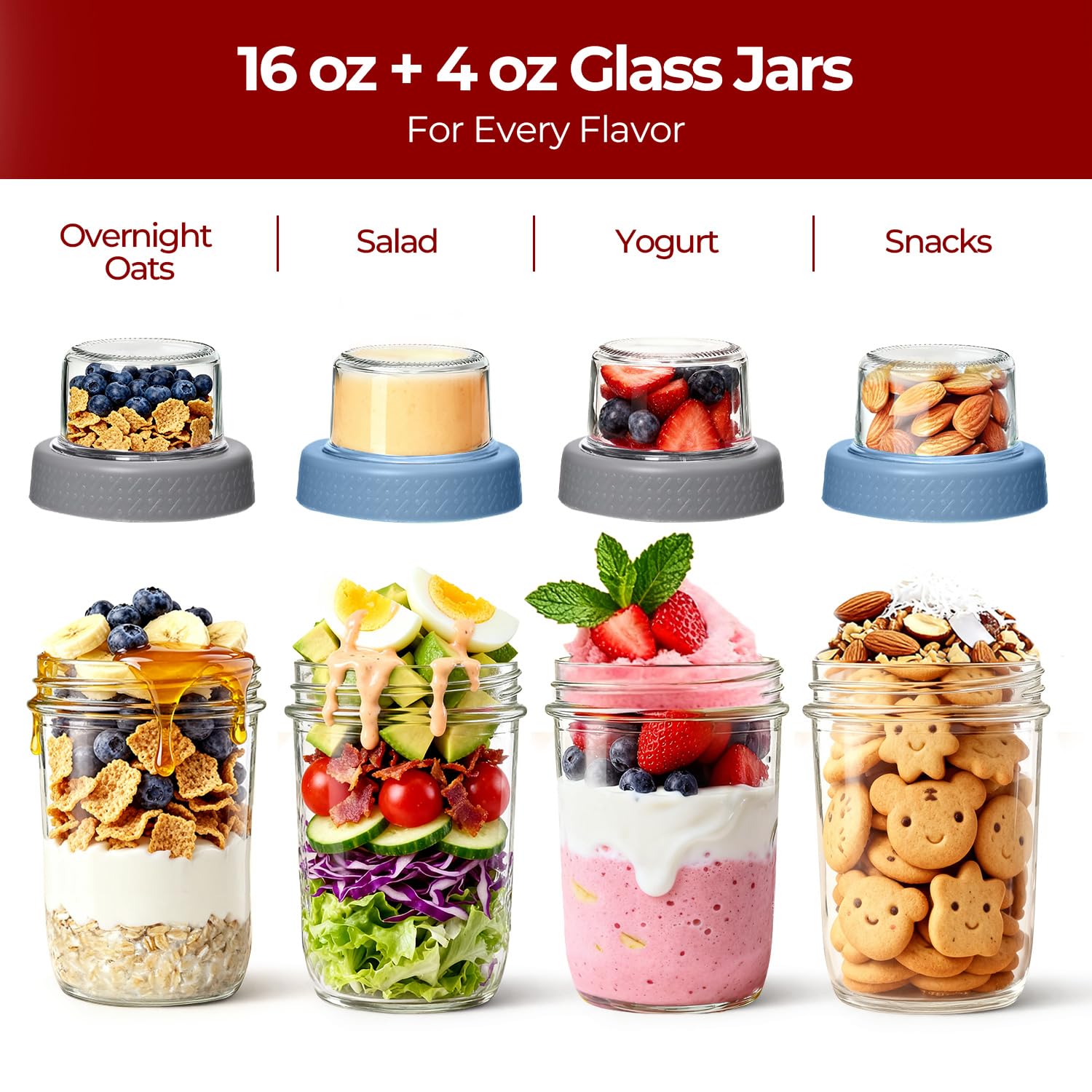 KTMAMA compact 16-ounce jar fits neatly in bags for travel.