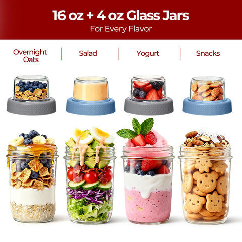 KTMAMA compact 16-ounce jar fits neatly in bags for travel.