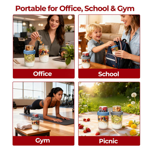 KTMAMA two-piece set enables varied oat and snack combinations.