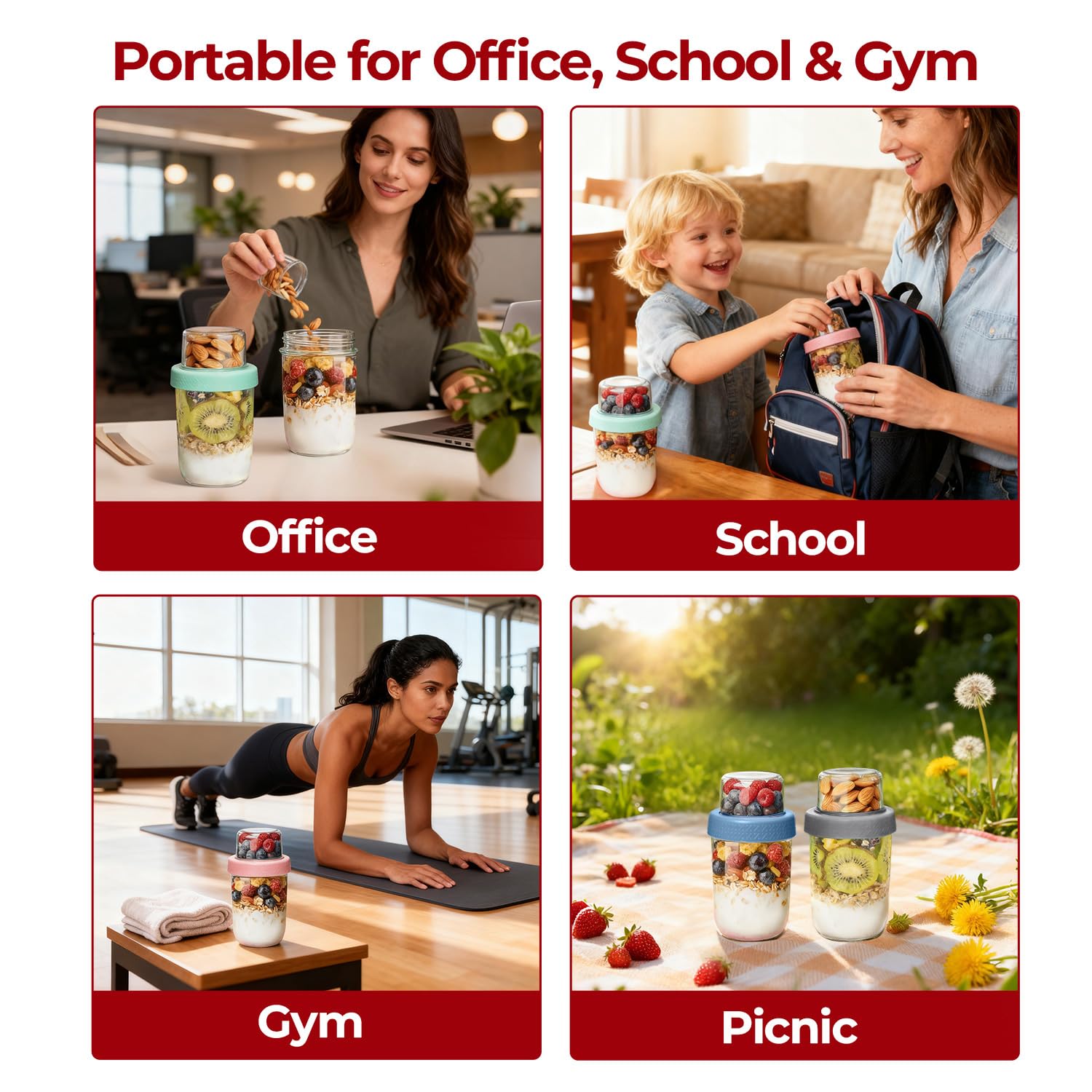 KTMAMA portable jar fits in a bag for work or school.