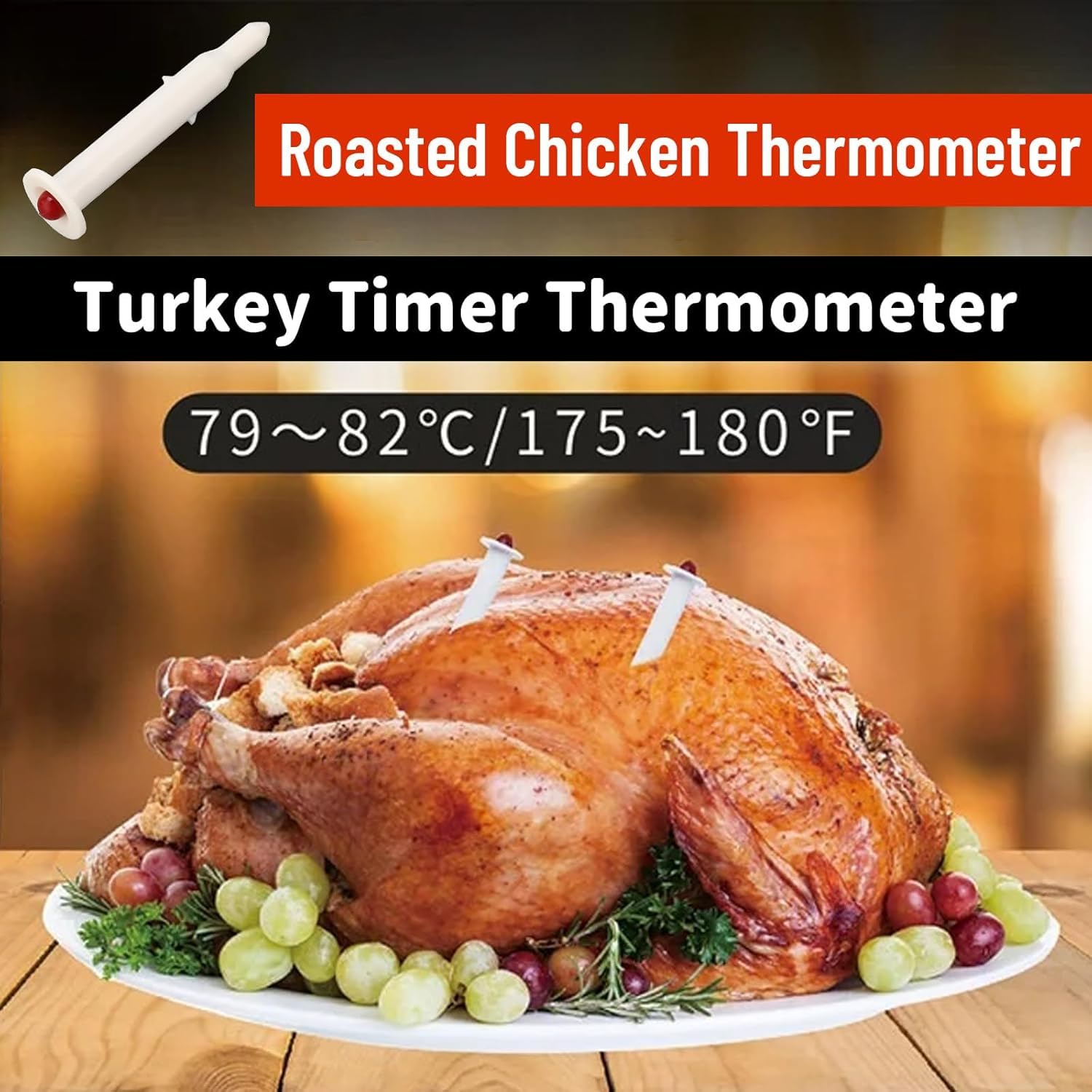 Ktsxxops multi-use thermometer clearly indicates temperature for various meats.