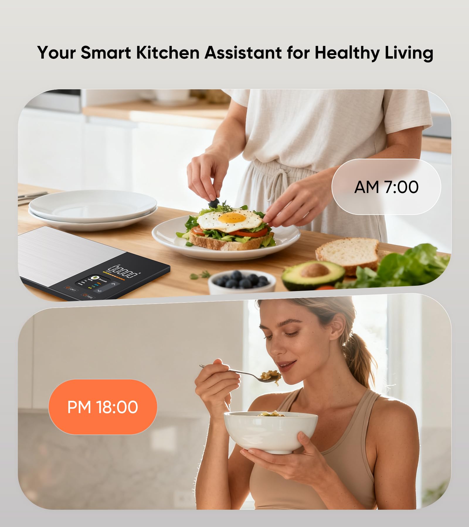 KUAIVO built-in foods menu speeds quick lookups and planning.