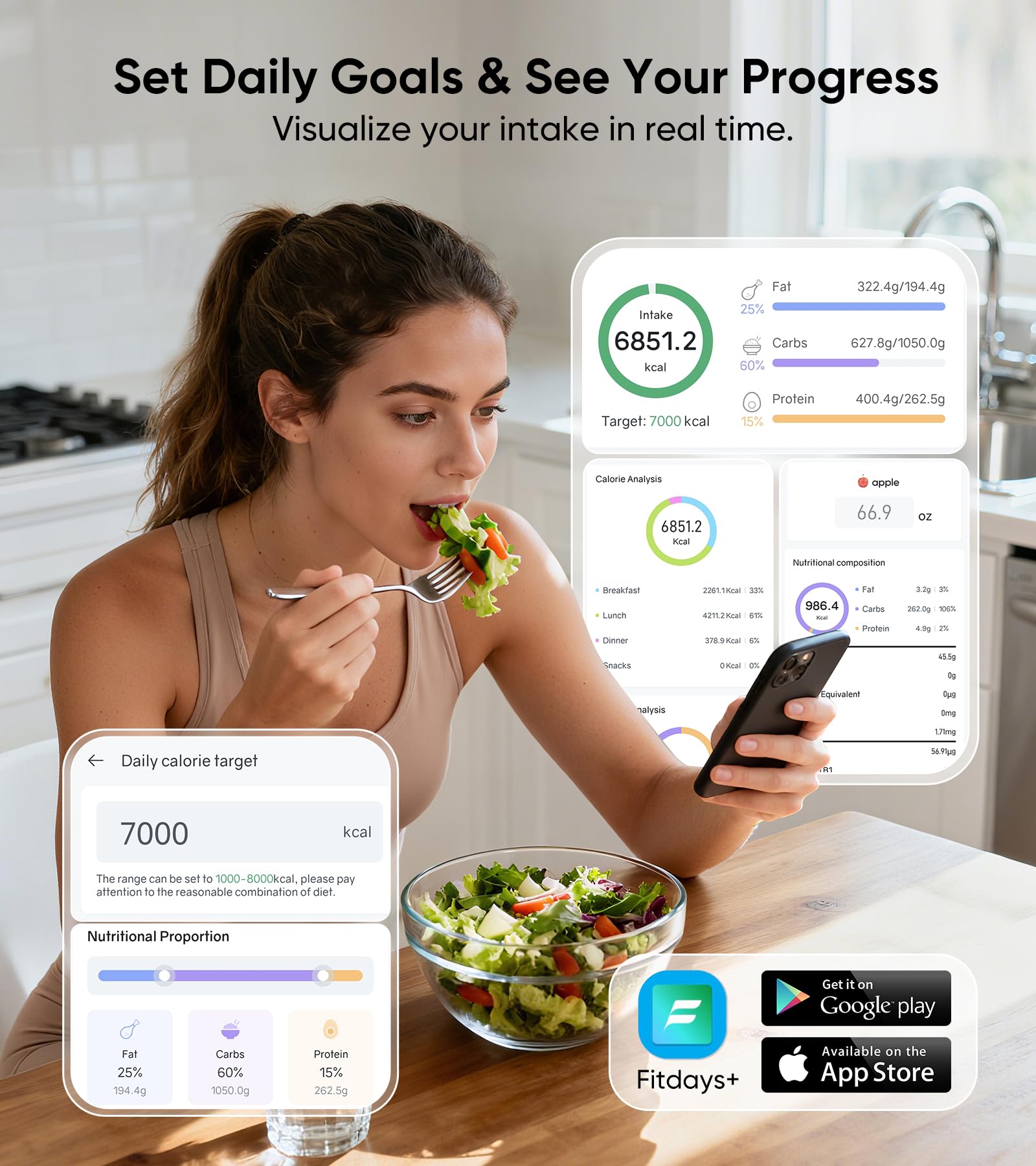 KUAIVO tare function excludes container weight for precise inputs.
