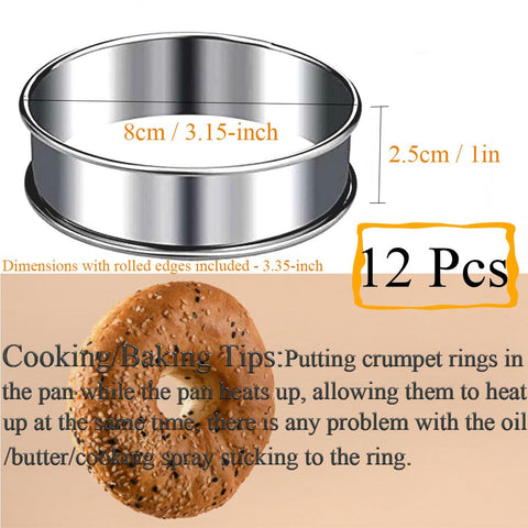 KUAYB crumpet rings with double rolled edge for secure sealing
