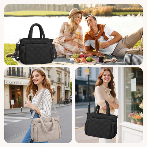 KUBYA tote style lunch bag complementing workwear and casual outfits