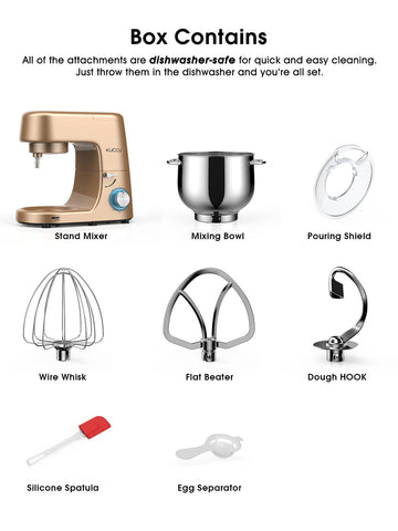 KUCCU dishwasher-safe accessories simplify cleanup after baking sessions.