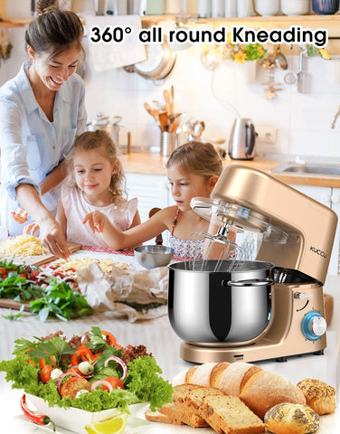 KUCCU splash guard helps keep countertops clean during mixing.