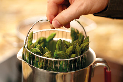 Kuhn Rikon 4th Burner Pot dishwasher safe for quick cleanup.