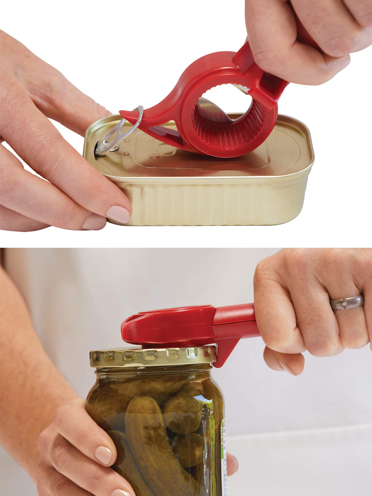 Hygienic design keeps contents away from the opener's surfaces