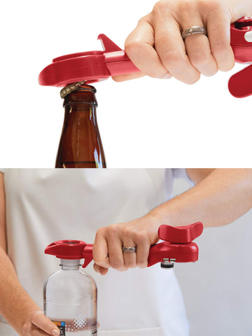 Mini pliers remove lids after opening to minimize handling
