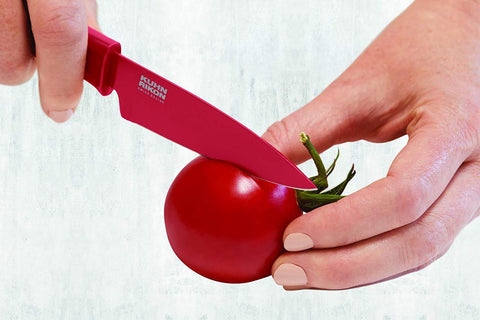 Blue COLORI paring knife ideal for delicate peeling and trimming tasks.