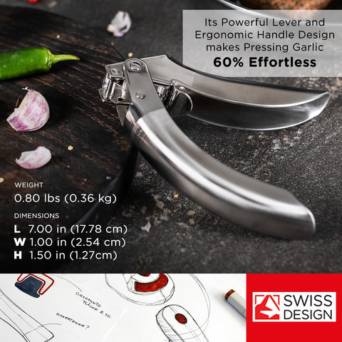 Kuhn Rikon Epicurean Garlic Press sieve design enables quick cleaning