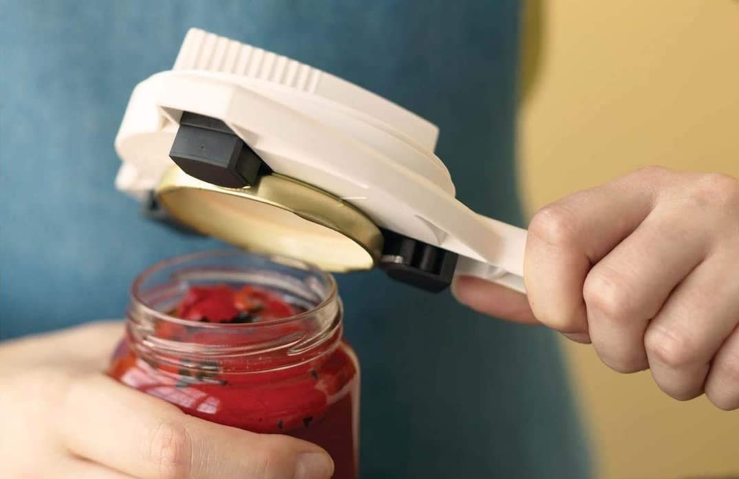 Kuhn Rikon strain-free gripper opener easy-clean design wipes clean after use