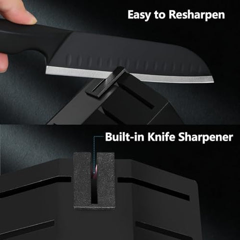 KUISINE 8-inch slicing knife in use showing precise control for slicing.