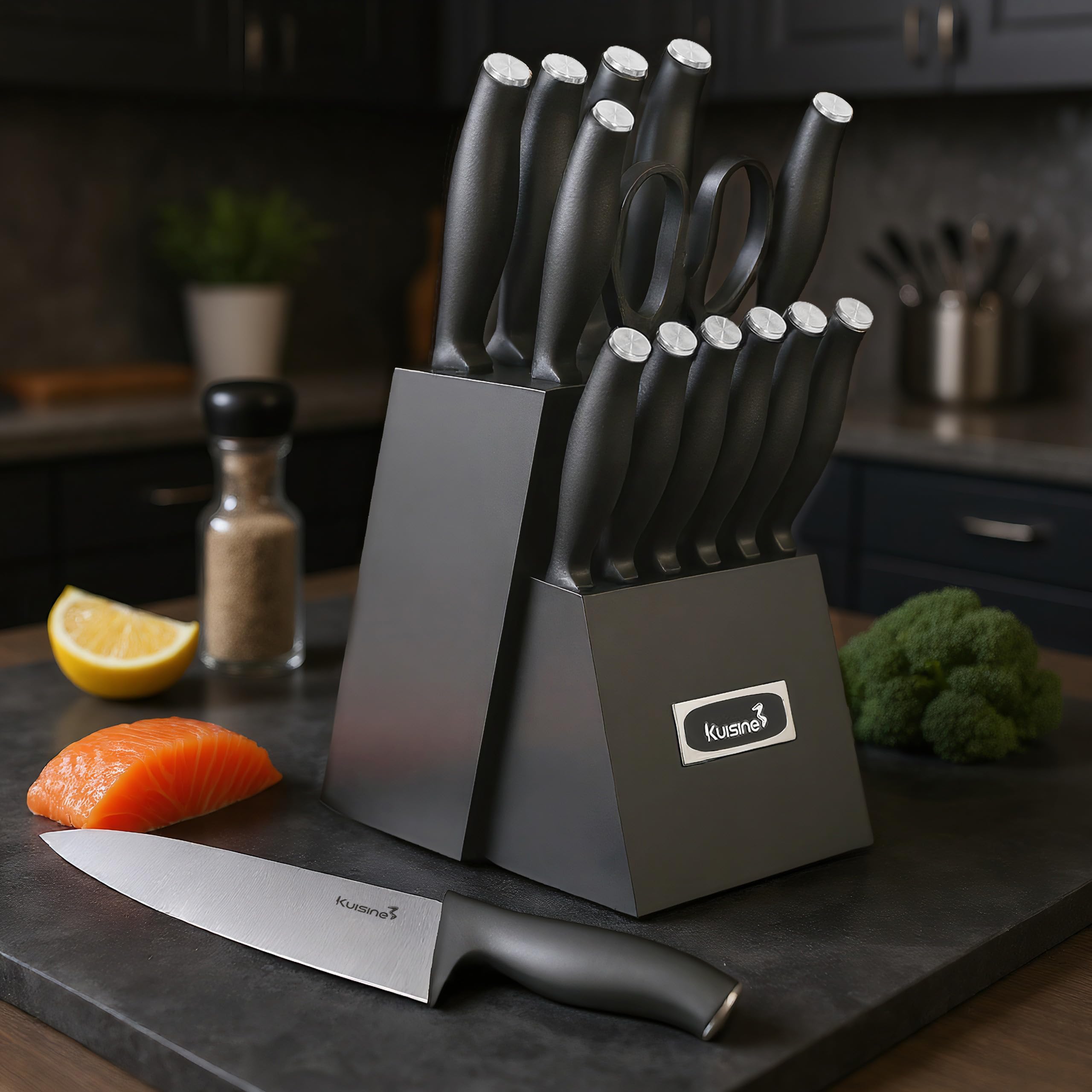 Kuisine 8in serrated bread knife cuts crusts effortlessly for soft centers