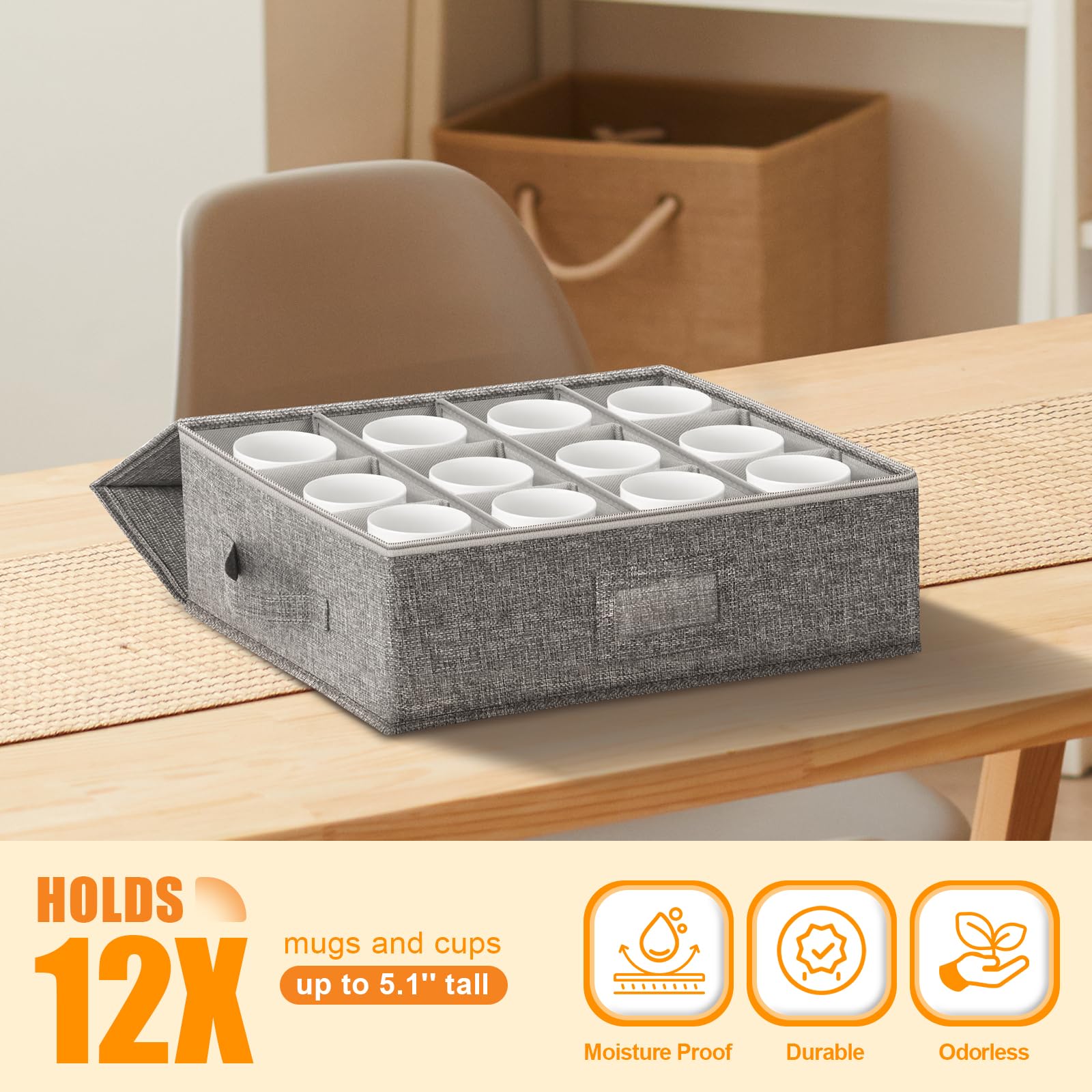 Kukikan storage box with reinforced handles for easy carrying.