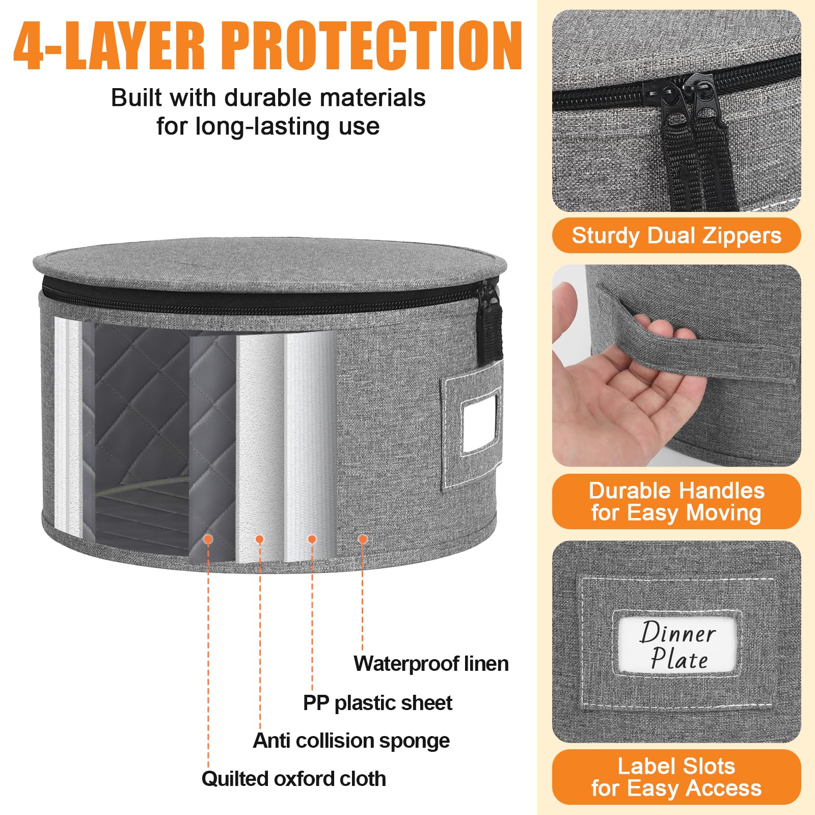 Kukikan stainless-steel dual zippers glide smoothly for secure closure