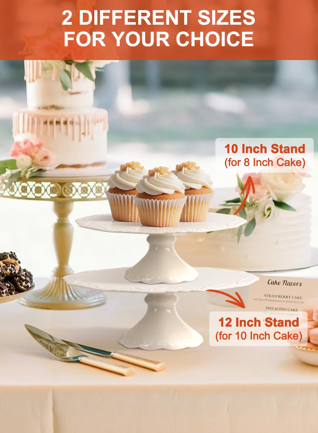 Kukikan versatile dessert display stand for cookies, fruit, and treats.