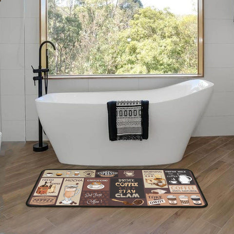 Kukli Coffee Kitchen Rugs durable, versatile non-slip mat for home.