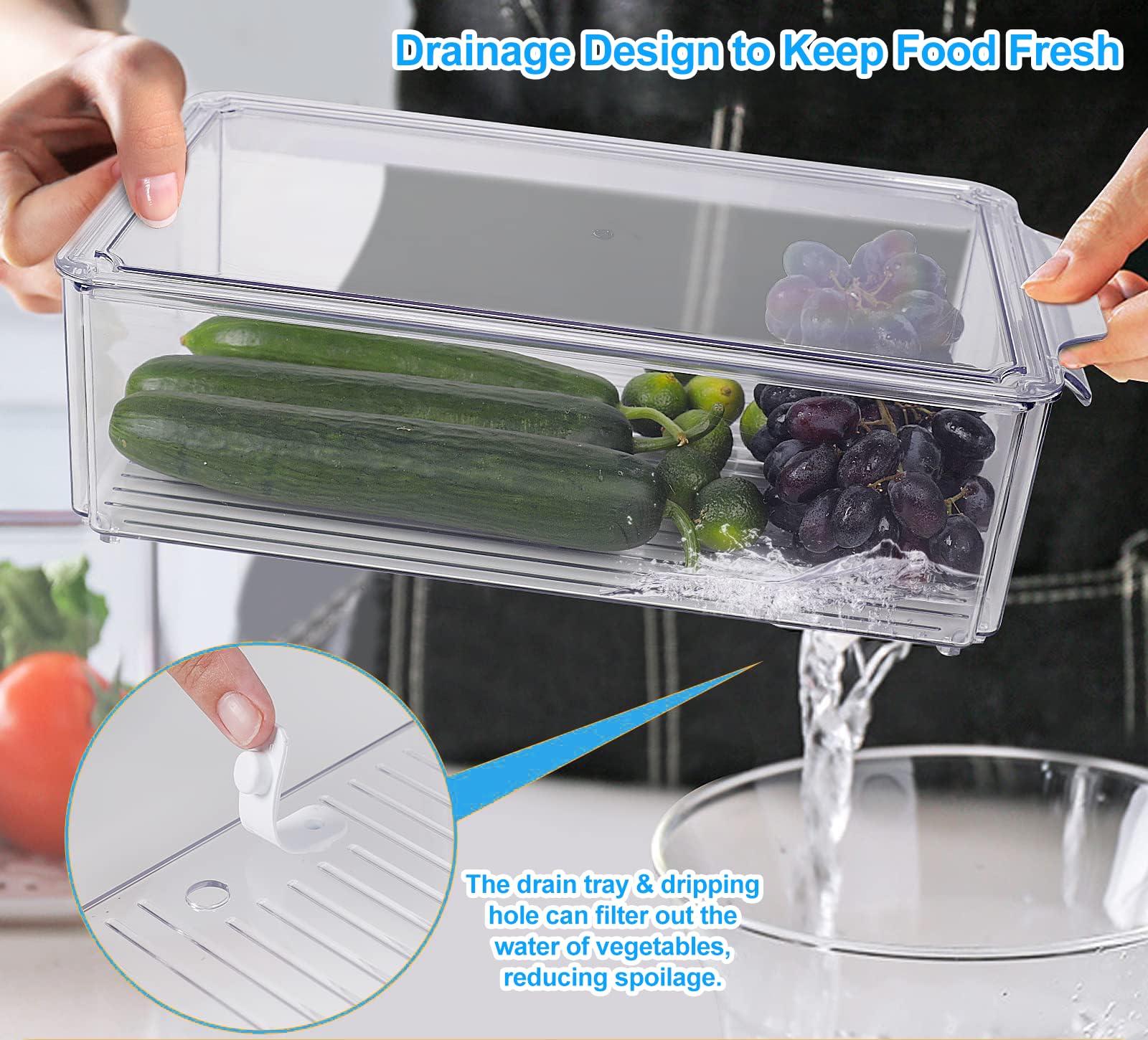 KUMD large bin 139oz for bulk produce like lettuce
