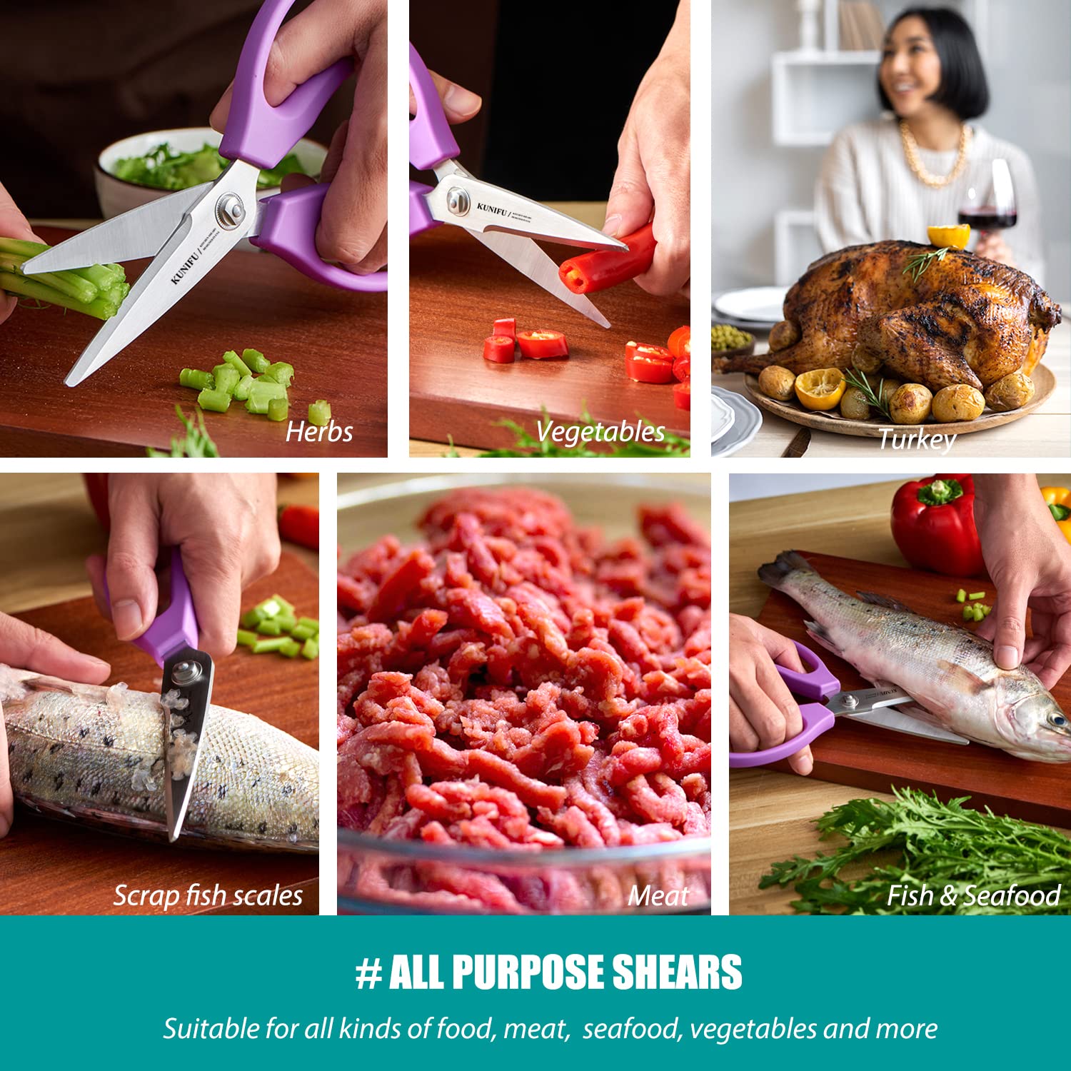 KUNIFU open-packaging aid slices through sealed bags for convenience.