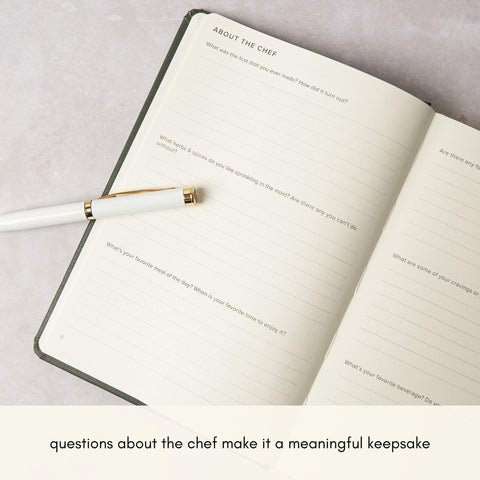 Kunitsa Co. Recipe Notebook compact A5 size fits on any counter.