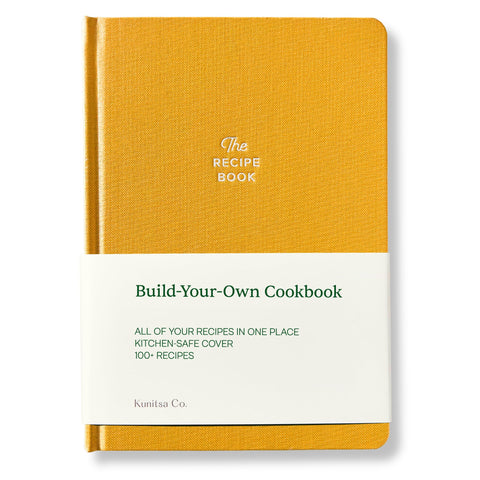 Kunitsa Co. Recipe Notebook cover shows spill-proof protection for messy kitchen tasks.