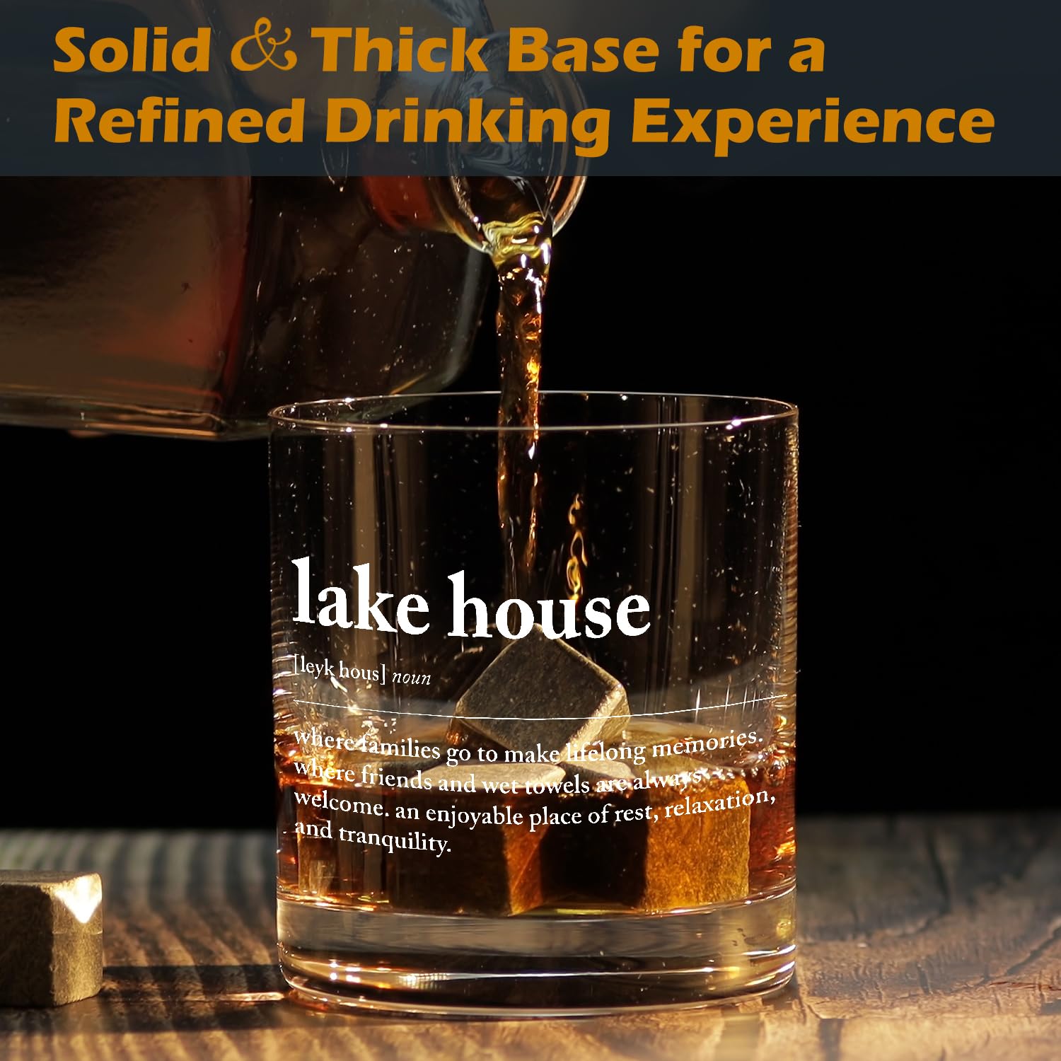 kunlisa lake-life themed designs on a whiskey glass for decor