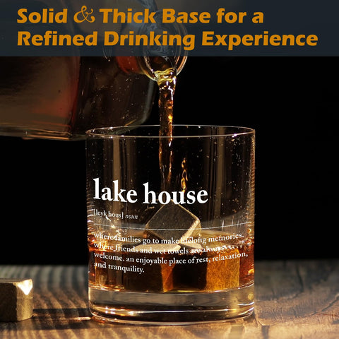 kunlisa lake-life themed designs on a whiskey glass for decor