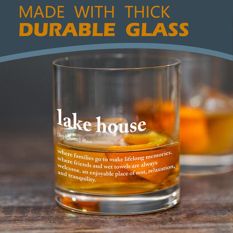 kunlisa Lake House glass with weighted base for a steady grip