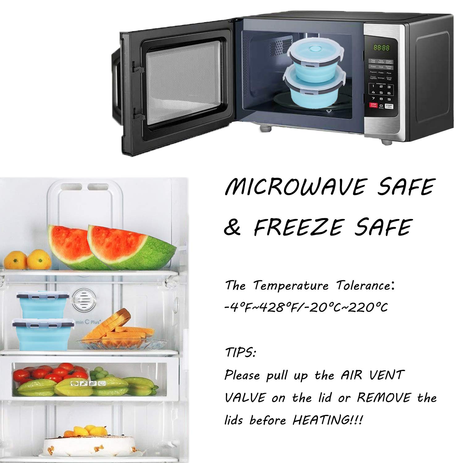KUON microwave-safe container used to reheat meals safely.