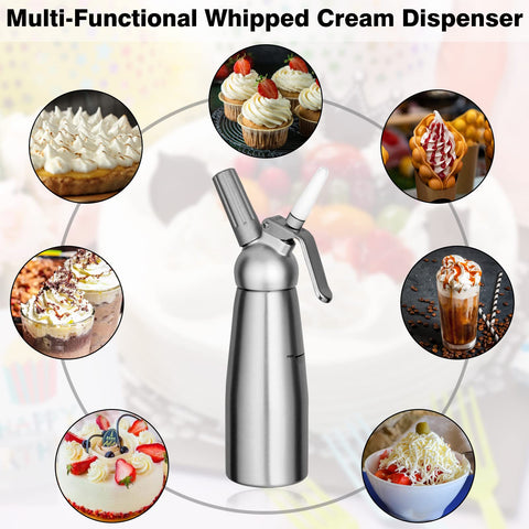 Kupadio gourmet-friendly design supports mousse, desserts, sauces, and whipped cream creativity.