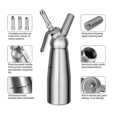 Kupadio professional nozzle set enables varied dessert toppings and decorative effects.