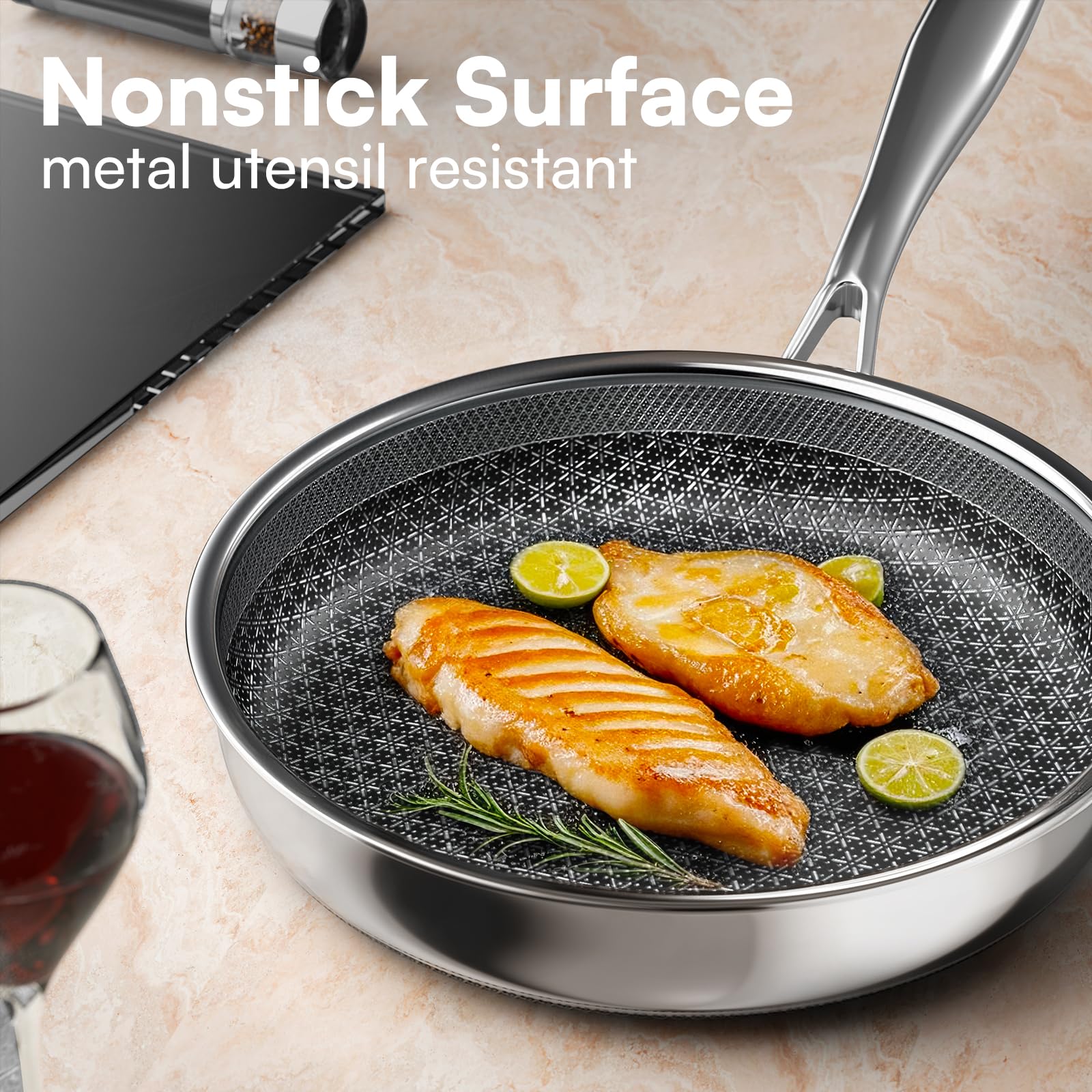 KURRUNGIE dishwasher safe nonstick frying pan for easy cleanup