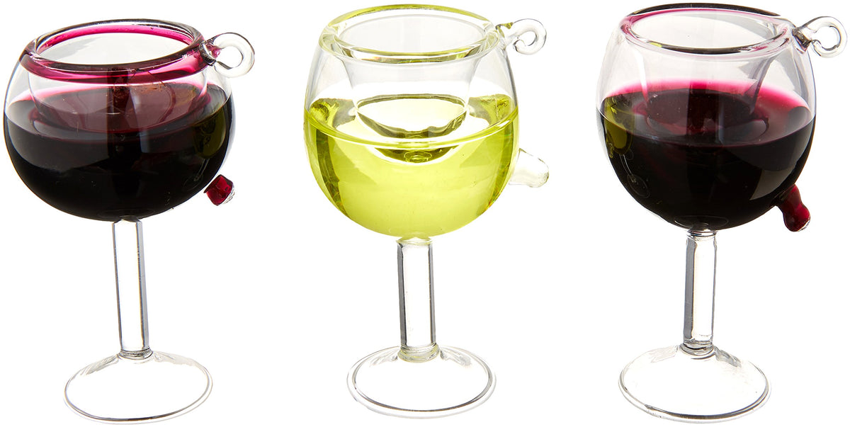 Kurt S. Adler wine cup ornament; detailed glass design adds festive vineyard charm.