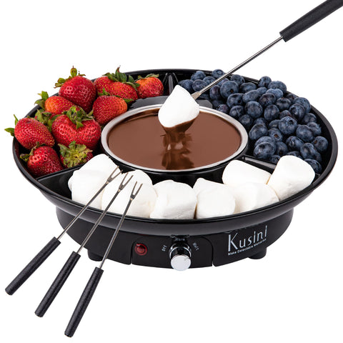 Kusini electric fondue pot melting base for smooth chocolate at the perfect temperature