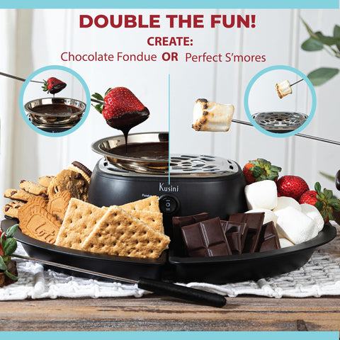 Kusini S'more Maker trays-removed showing removable trays for easy cleanup.