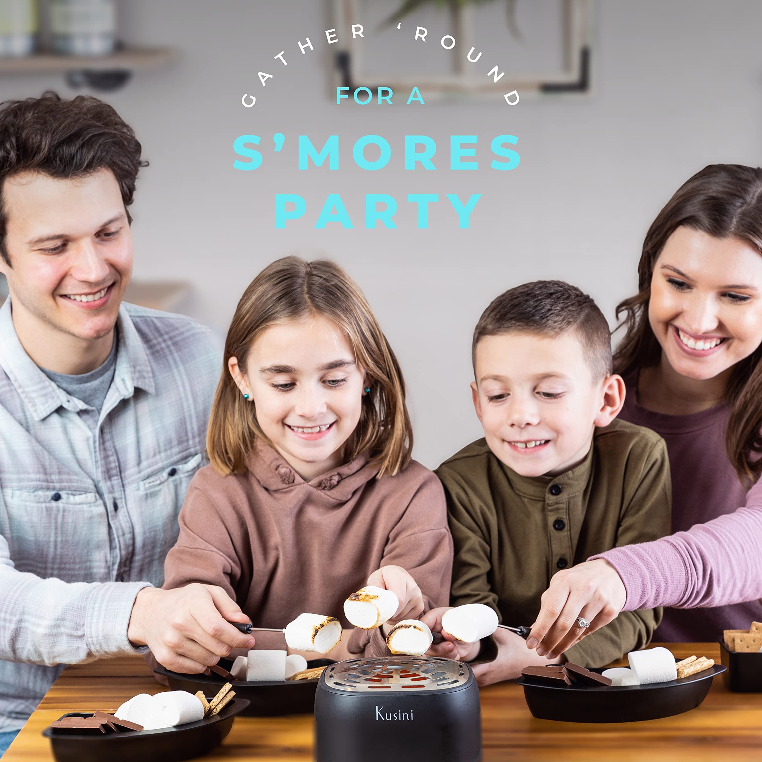 Kusini Smores Kit four detachable trays enabling easy sharing during gatherings