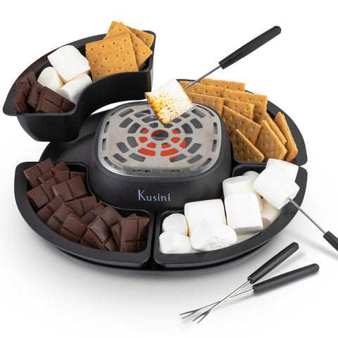 Kusini Smores Maker tabletop with flameless heater for safe indoor roasting
