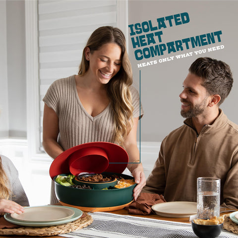 Kusini detachable Lazy Susan tray for quick topping rotation.