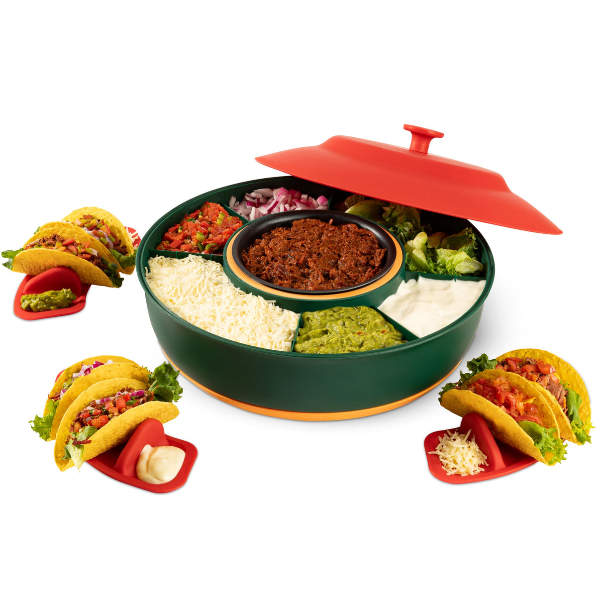 Kusini Taco Tuesday Kit main taco bar setup for easy party serving.