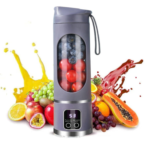 KUWEI portable blender with 450ml bottle in action for quick on-the-go juice.
