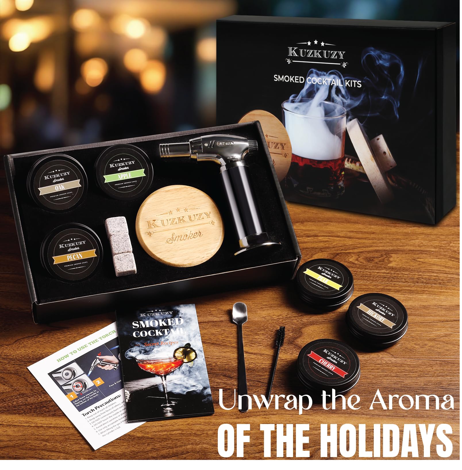 KUZKUZY hickory wood chips deliver robust smoky notes.