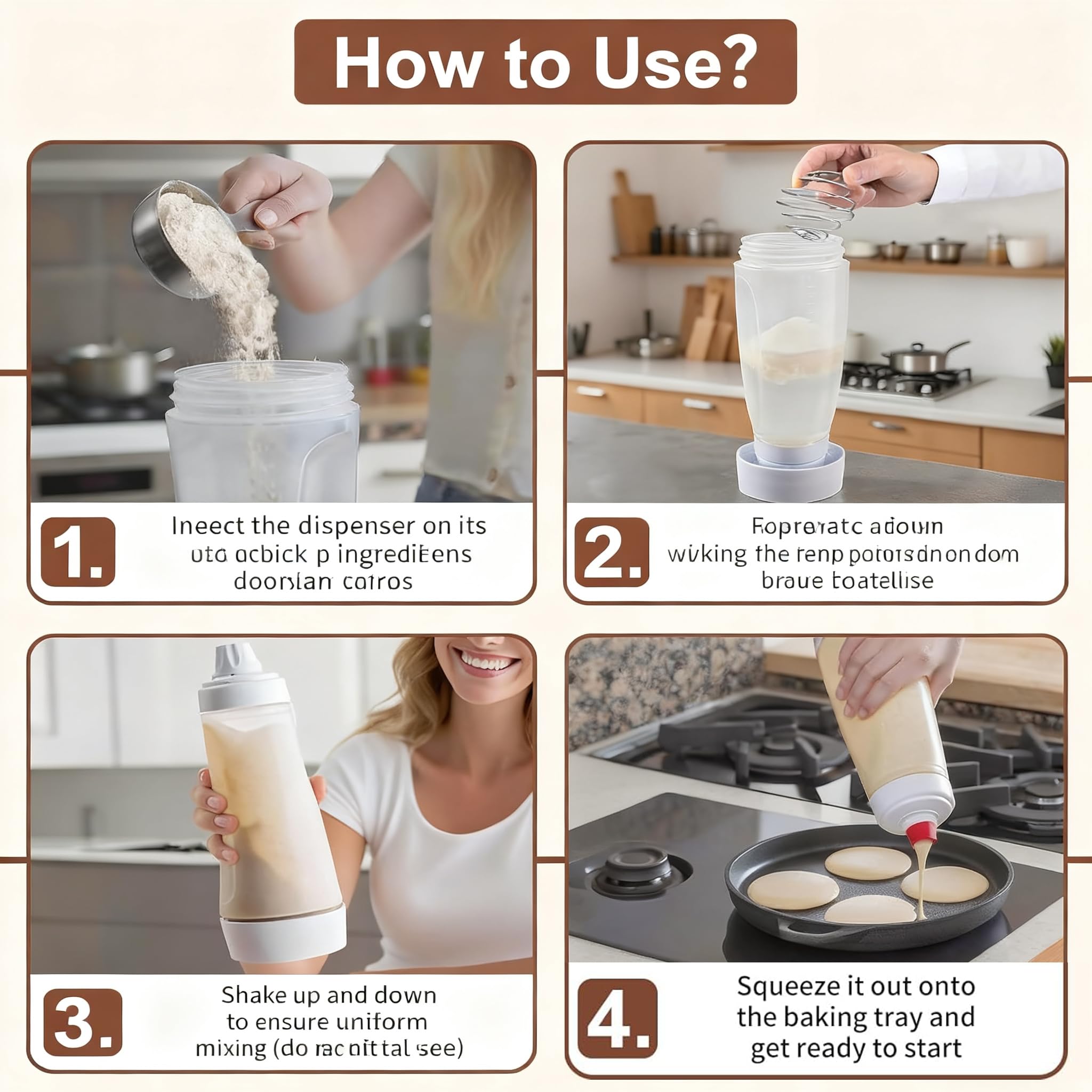 Kvcik stand base offers stable pouring and easy ingredient transfer.
