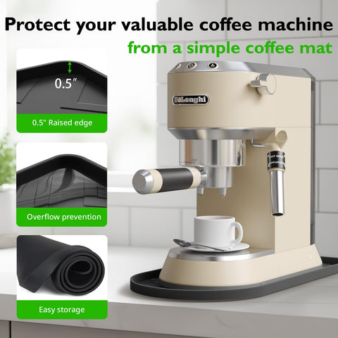KVRG coffee mat BPA-free and odor-free for daily use.