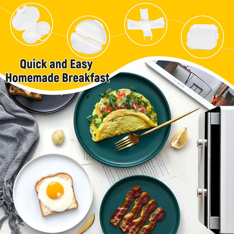 KVZKVZ Easy Breakfast Set in-use microwave setup showing streamlined breakfast prep