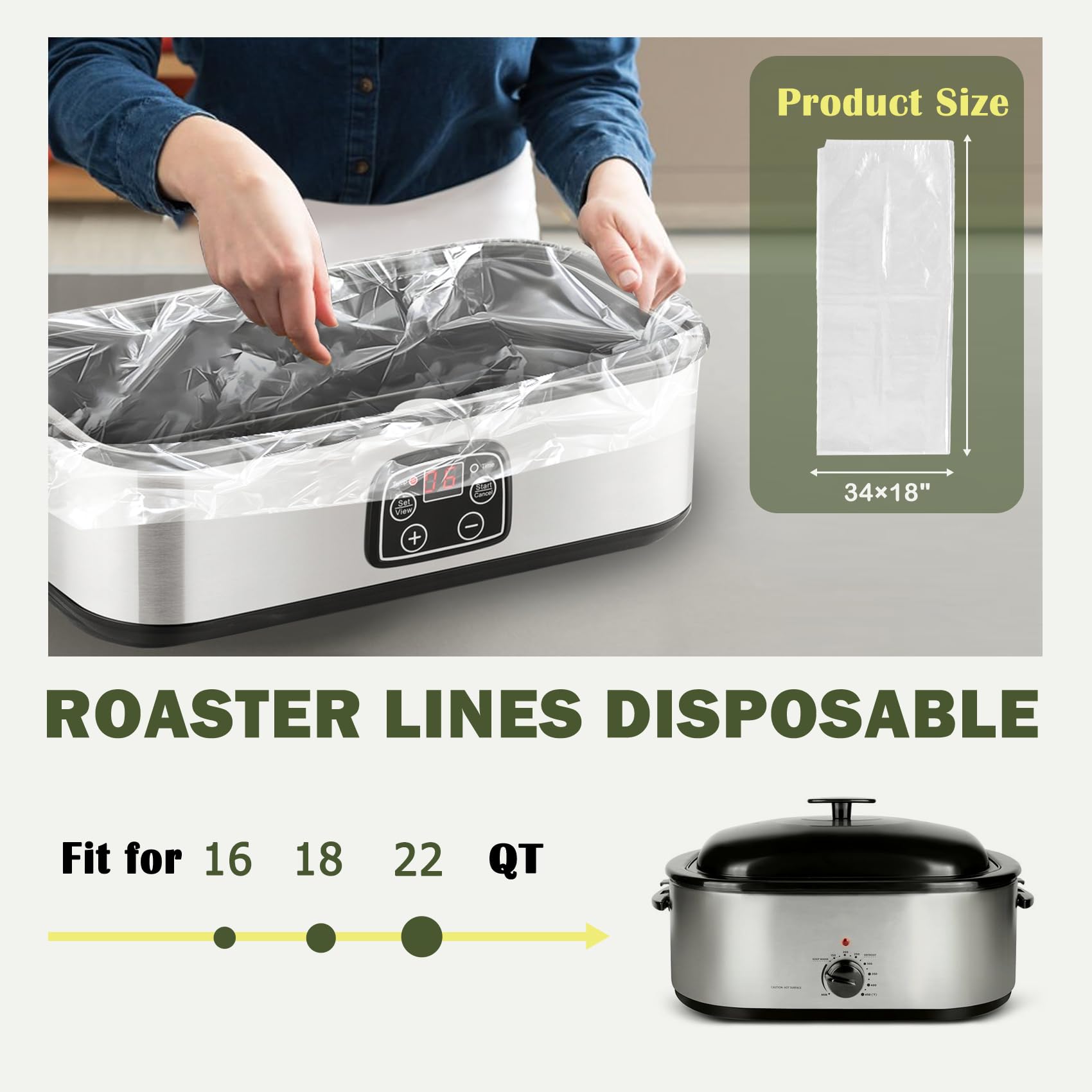 KVZKVZ roaster liner food-grade nylon provides safe contact and durability.