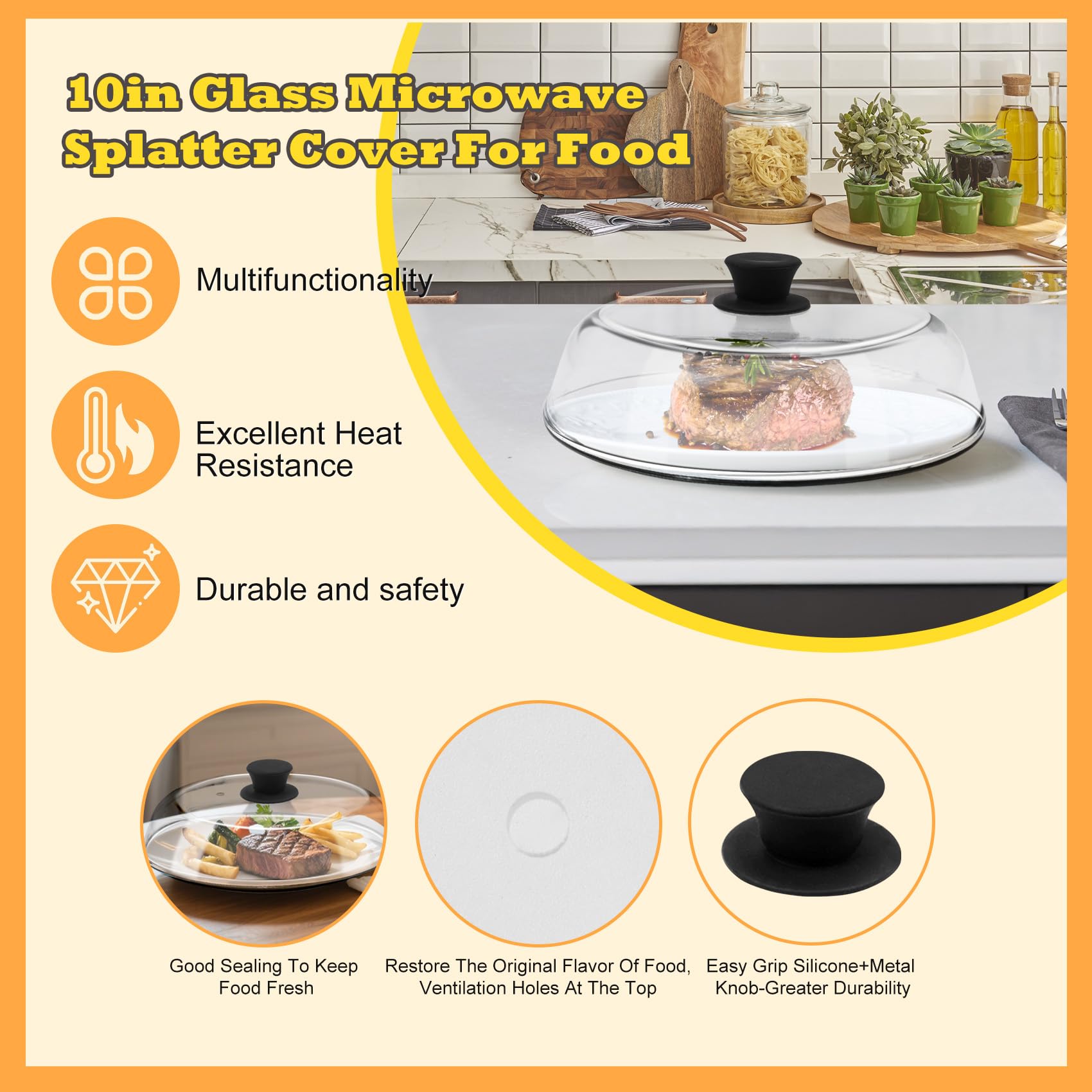 KVZKVZ transparent microwave lid lets you monitor food easily during heating.