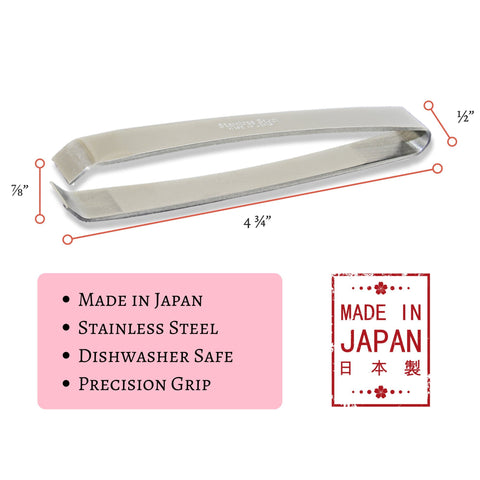 Kwizing Fish Bone Tweezers with curved jaws for gentle bone removal